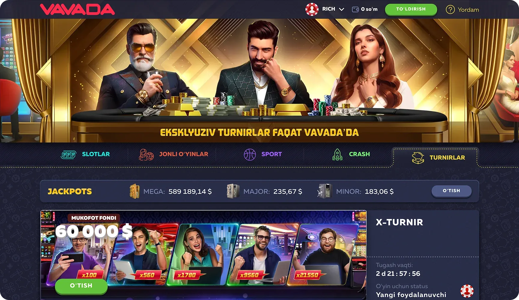 Vavada kazinosidagi turnirlar